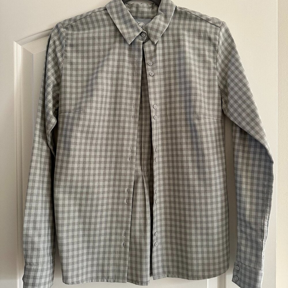 Mammut Grey Checkered Flannel Button Down Shirt - Size XS - NWOT